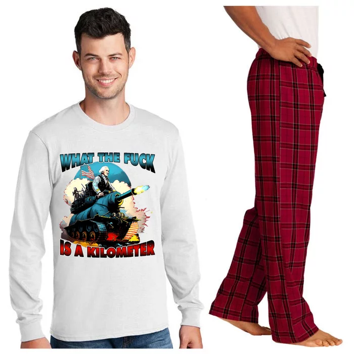 Wtf What The Fuck Is A Kilometer George Washington Funny Long Sleeve Pajama Set