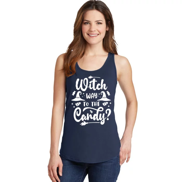 Witch Way To The Candy Cute Halloween Ladies Essential Tank