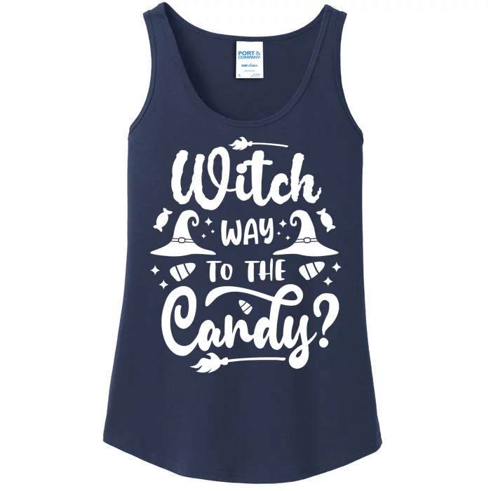 Witch Way To The Candy Cute Halloween Ladies Essential Tank