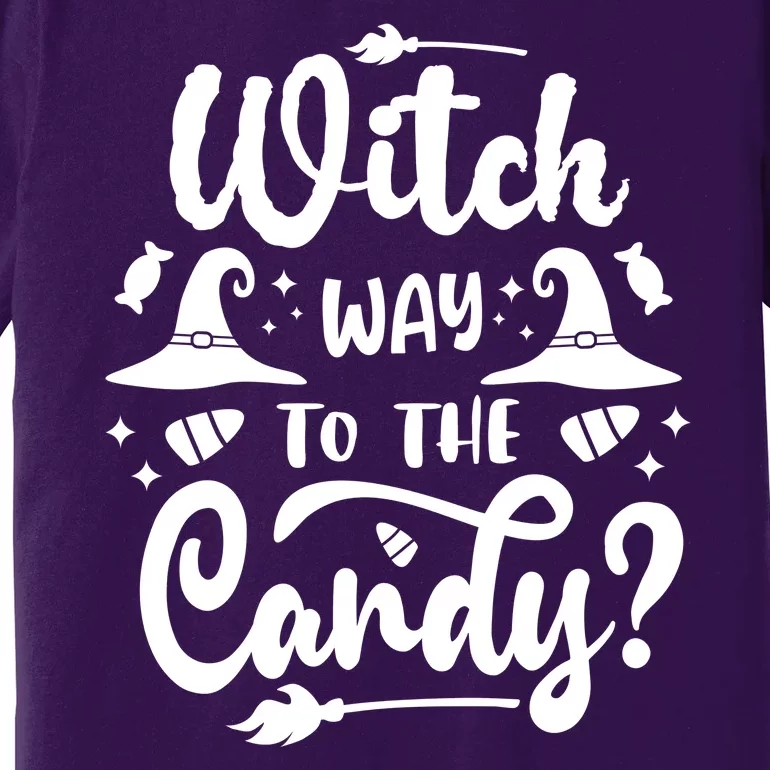 Witch Way To The Candy Cute Halloween Premium T-Shirt