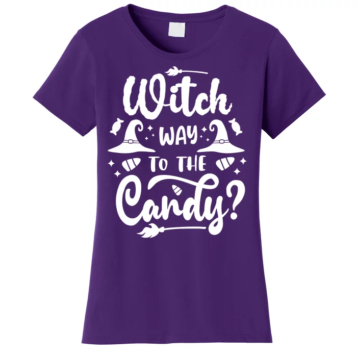 Witch Way To The Candy Cute Halloween Women's T-Shirt