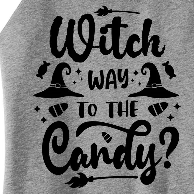 Witch Way To The Candy Cute Halloween Women’s Perfect Tri Rocker Tank