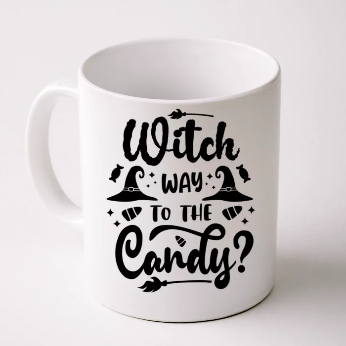 Witch Way To The Candy Cute Halloween Front & Back Coffee Mug