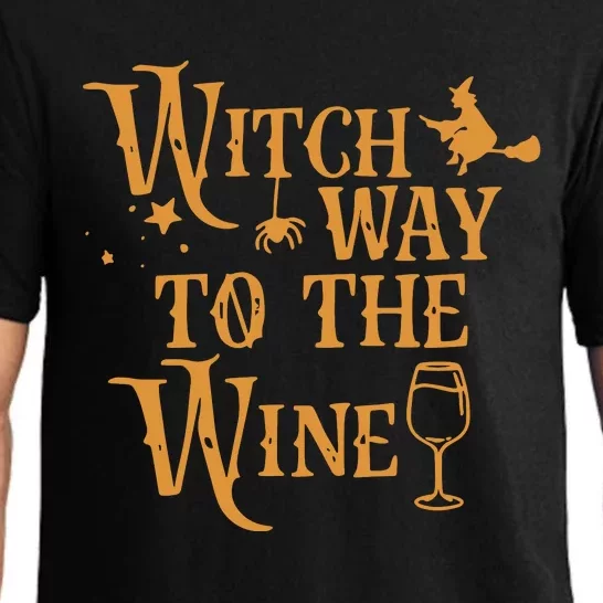 Witch Way To The Wine Halloween Witch Wizard Pajama Set