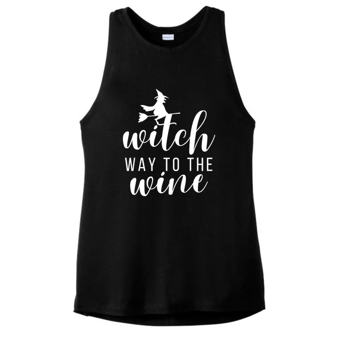 Witch Way To The Wine Ladies Tri-Blend Wicking Tank