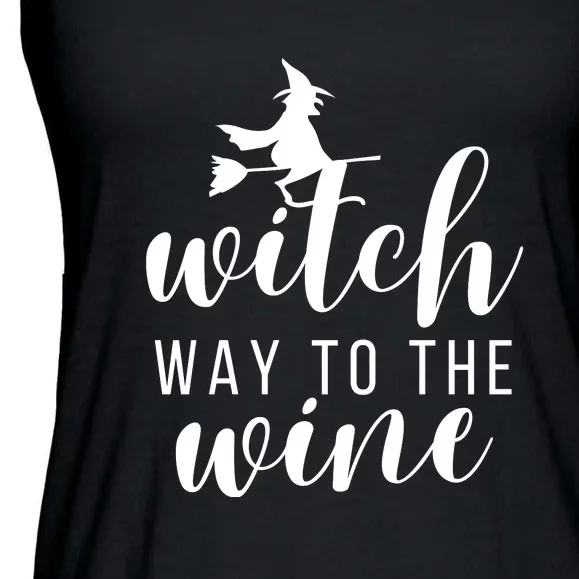 Witch Way To The Wine Ladies Essential Flowy Tank