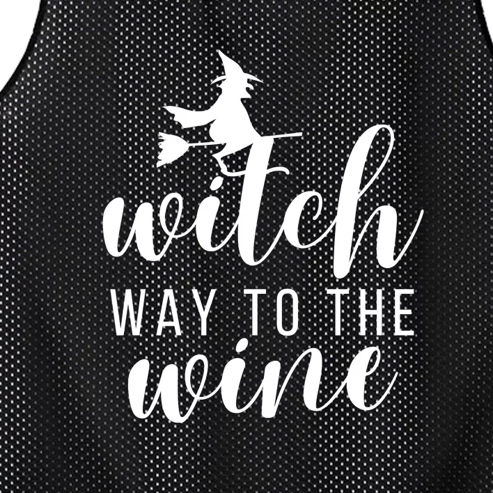 Witch Way To The Wine Mesh Reversible Basketball Jersey Tank