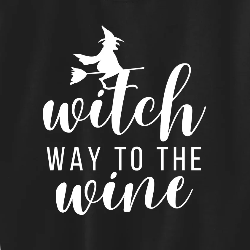 Witch Way To The Wine Kids Sweatshirt