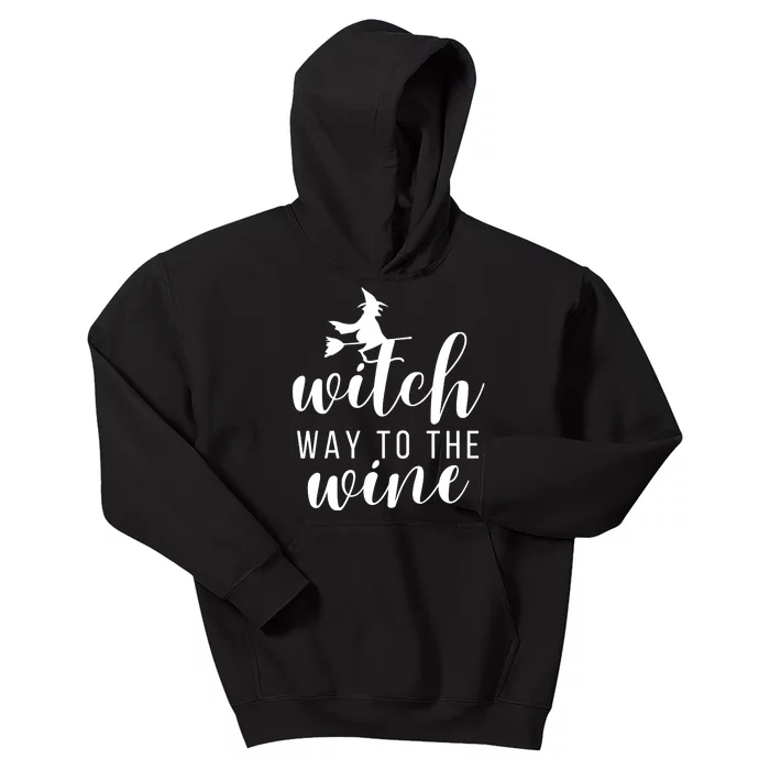 Witch Way To The Wine Kids Hoodie