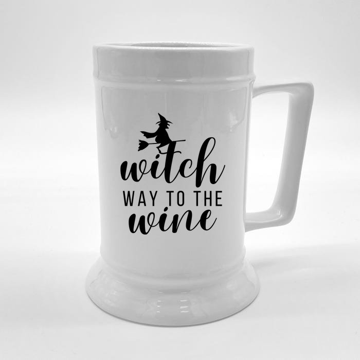 Witch Way To The Wine Front & Back Beer Stein