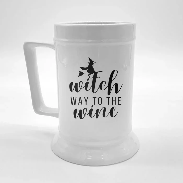 Witch Way To The Wine Front & Back Beer Stein