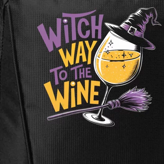 Witch Way To The Wine Funny Halloween Costume Funny Salem Witch Costume City Backpack