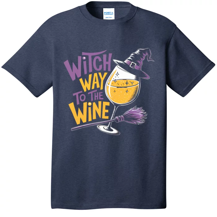 Witch Way To The Wine Funny Halloween Costume Funny Salem Witch Costume T-Shirt