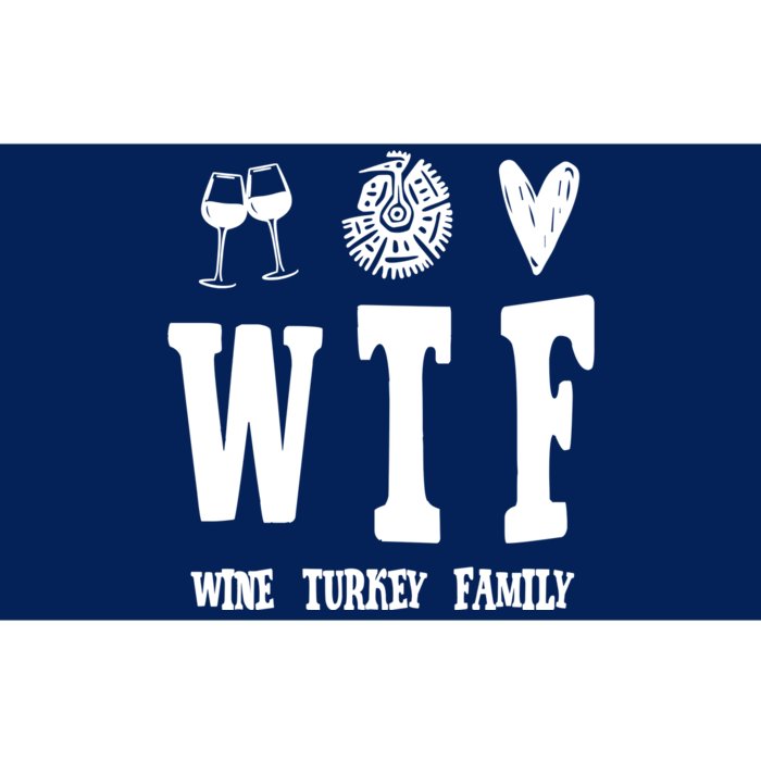 Wtf Wine Turkey Family Funny Holiday Bumper Sticker