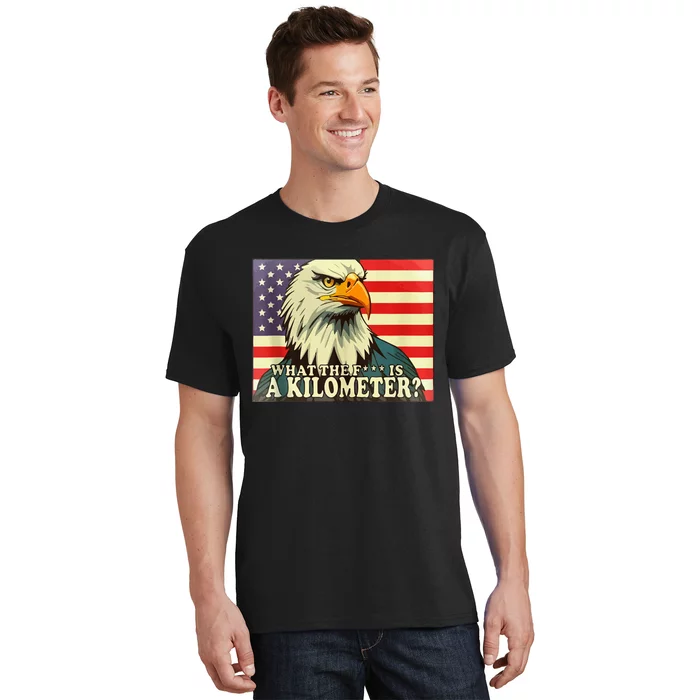 WTF What The Fuck Is A Kilometer George Washington July 4th T-Shirt