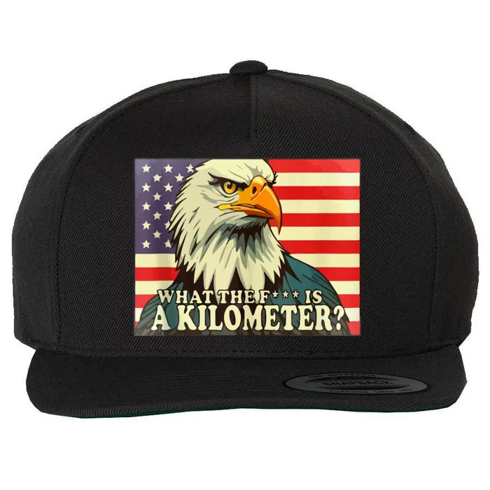 WTF What The Fuck Is A Kilometer George Washington July 4th Wool Snapback Cap