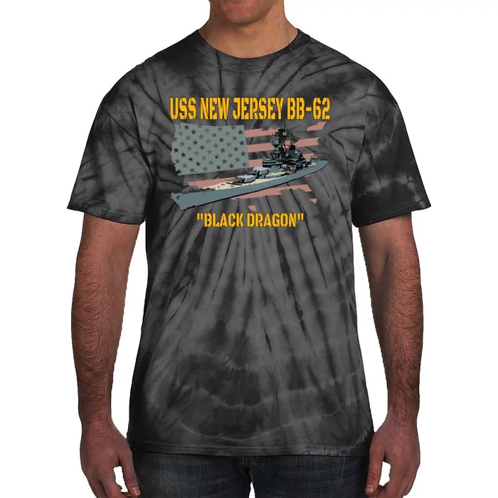 Ww2 Warship Vietnam War Uss New Jersey Bb62 Battleship Tie-Dye T-Shirt