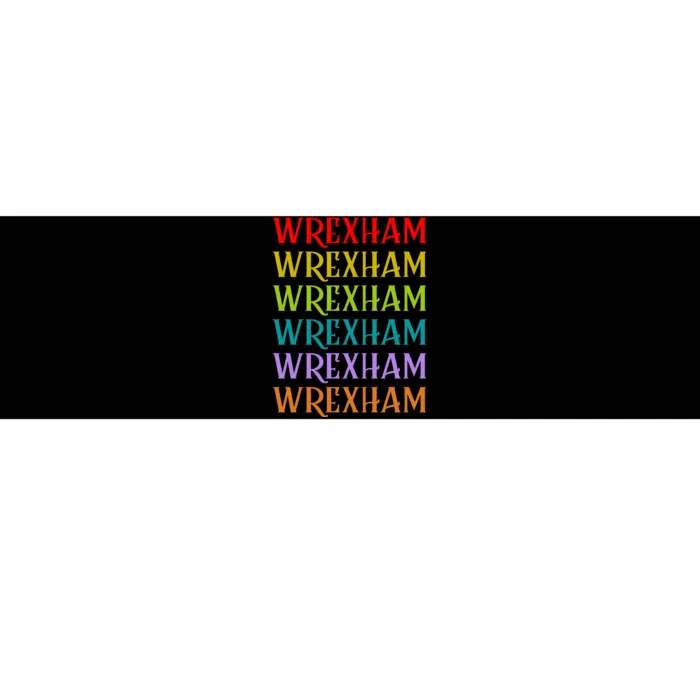 Wrexham Wales Vintage 80s Retro Bumper Sticker