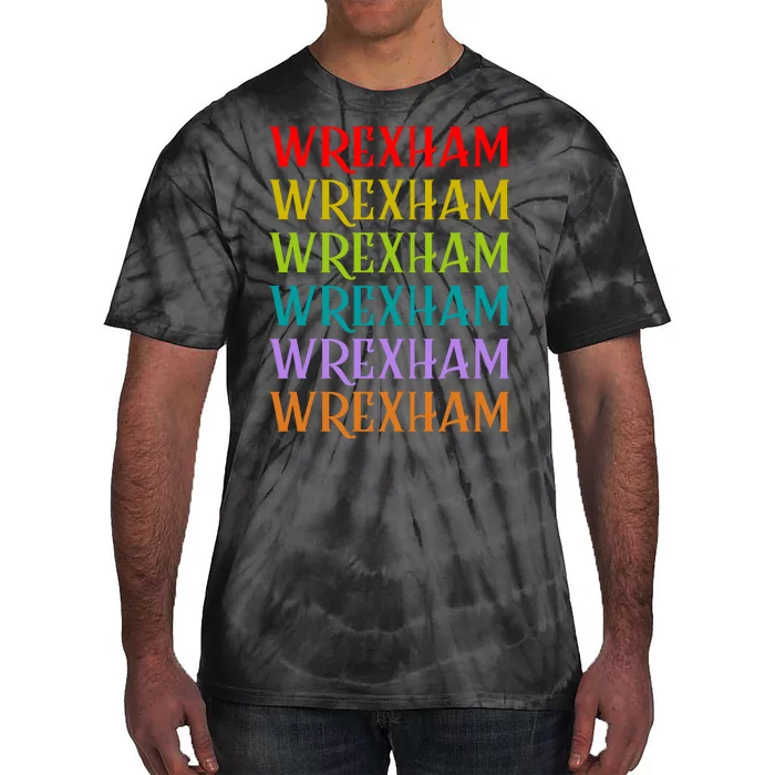 Wrexham Wales Vintage 80s Retro Tie-Dye T-Shirt