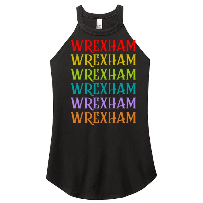 Wrexham Wales Vintage 80s Retro Women’s Perfect Tri Rocker Tank