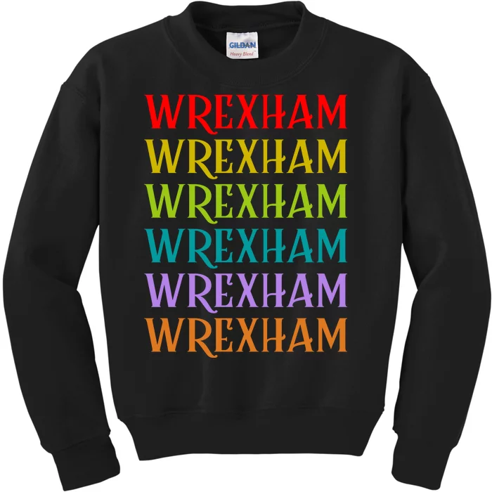 Wrexham Wales Vintage 80s Retro Kids Sweatshirt