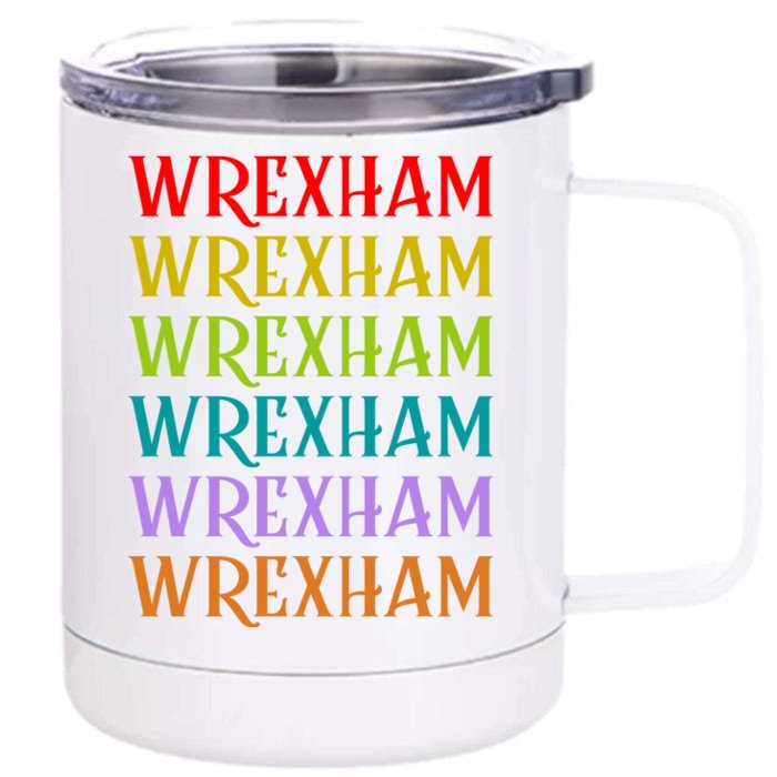 Wrexham Wales Vintage 80s Retro Front & Back 12oz Stainless Steel Tumbler Cup