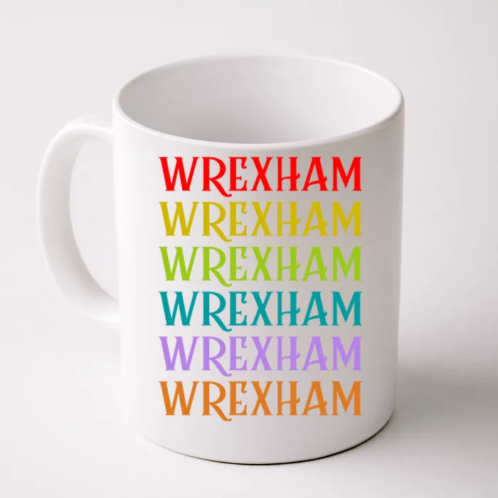 Wrexham Wales Vintage 80s Retro Front & Back Coffee Mug