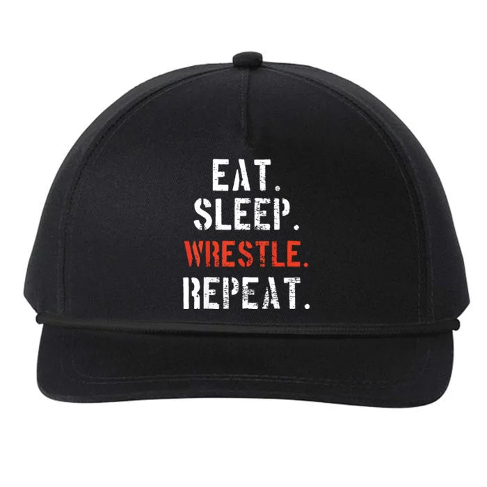 Wrestling Wrestler Vintage Funny Gift Snapback Five-Panel Rope Hat