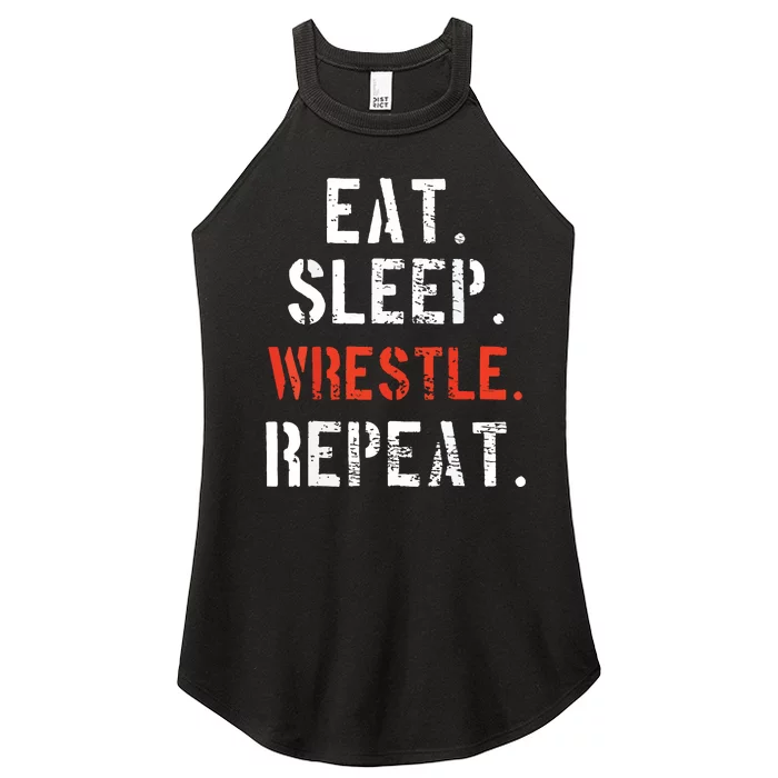 Wrestling Wrestler Vintage Funny Gift Women’s Perfect Tri Rocker Tank