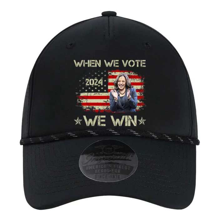 When We Vote We Win Kamala Harris For President 2024 Us Flag Performance The Dyno Cap