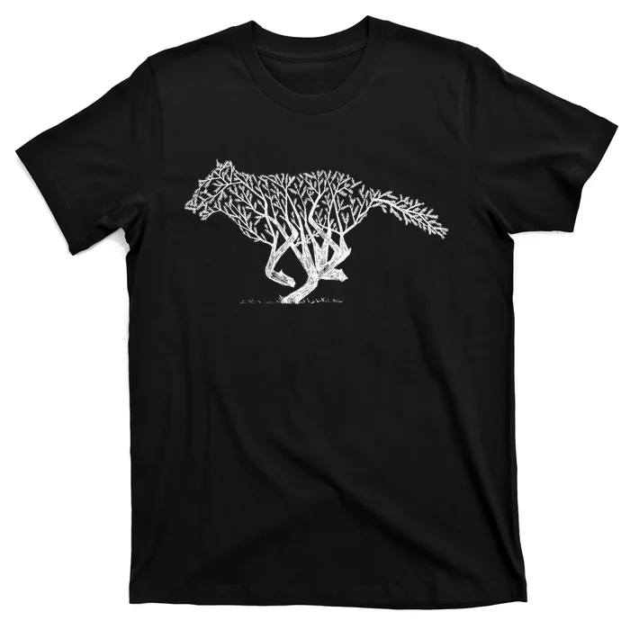 Wild Wolf Vintage Retro Running Wolf T-Shirt