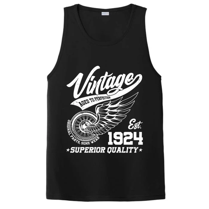 Winged Wheel Vintage 1924 Aged To Perfection Superior Quality 100th Birthday Performance Tank