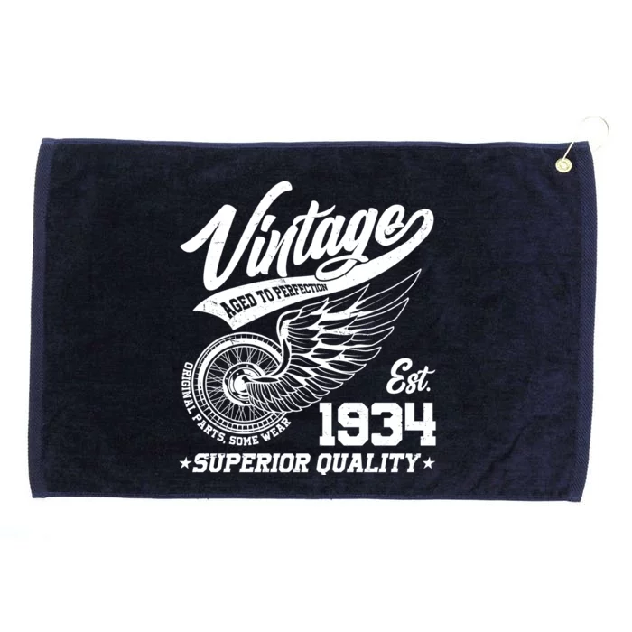 Winged Wheel Vintage 1934 Aged To Perfection Superior Quality 90th Birthday Grommeted Golf Towel