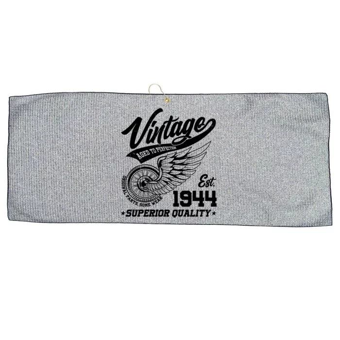 Winged Wheel Vintage 1944 Aged To Perfection Superior Quality 80th Birthday Large Microfiber Waffle Golf Towel