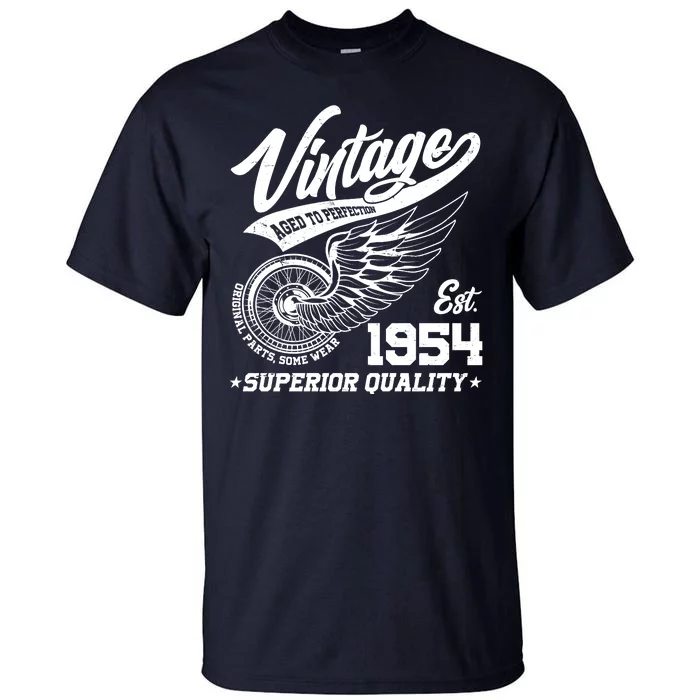 Winged Wheel Vintage 1954 Aged To Perfection Superior Quality 70th Birthday Tall T-Shirt