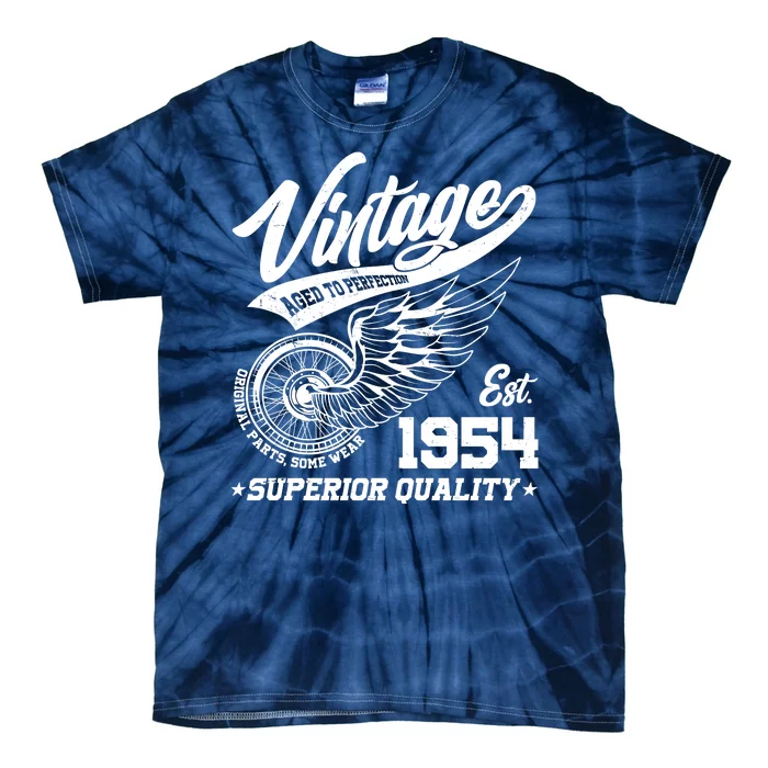 Winged Wheel Vintage 1954 Aged To Perfection Superior Quality 70th Birthday Tie-Dye T-Shirt