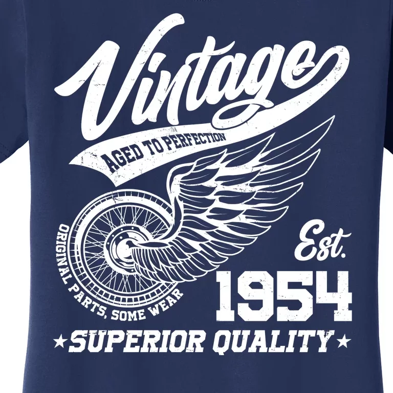 Winged Wheel Vintage 1954 Aged To Perfection Superior Quality 70th Birthday Women's T-Shirt