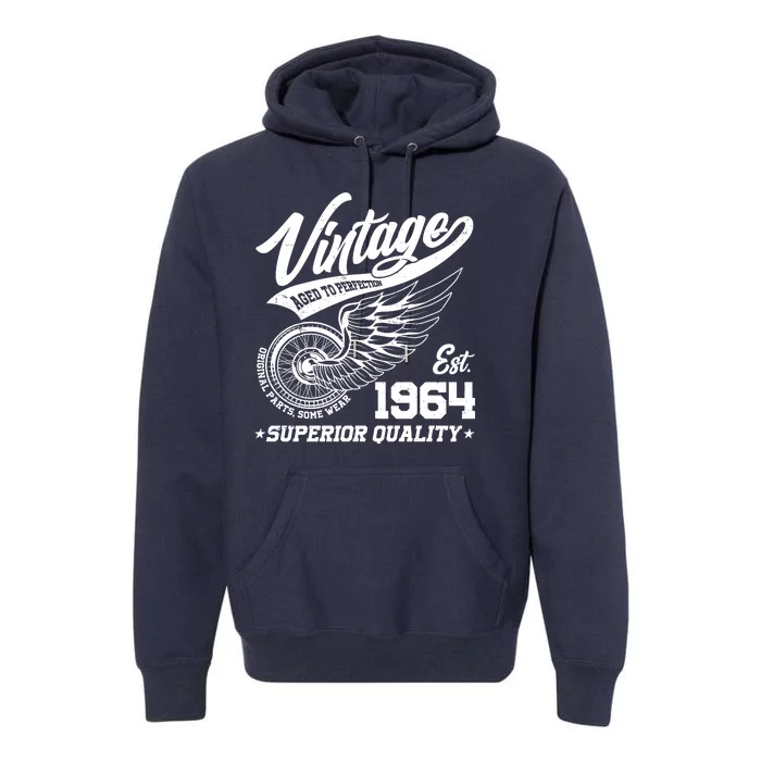 Winged Wheel Vintage 1964 Aged To Perfection Superior Quality 60th Birthday Premium Hoodie