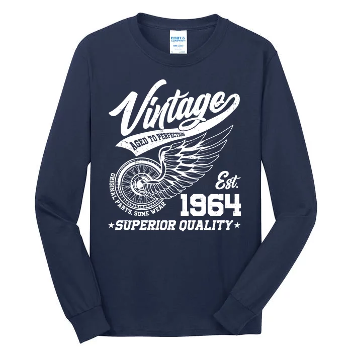 Winged Wheel Vintage 1964 Aged To Perfection Superior Quality 60th Birthday Tall Long Sleeve T-Shirt