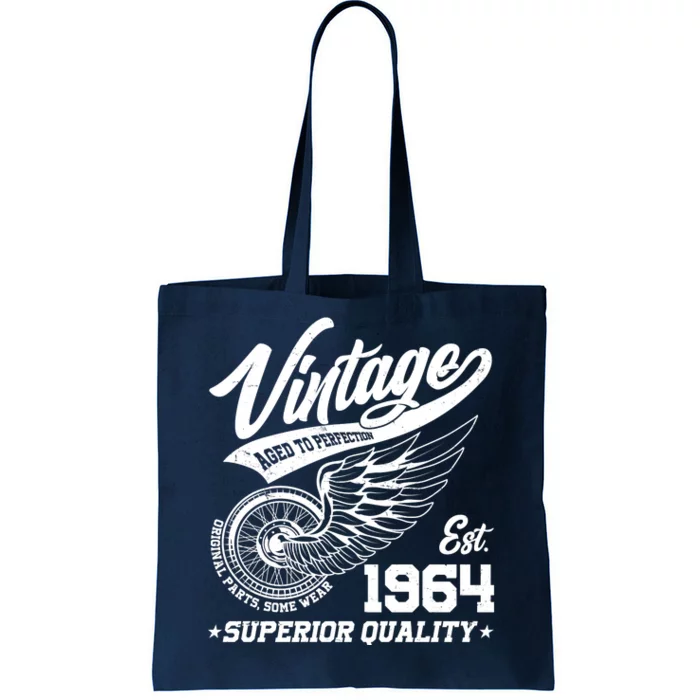 Winged Wheel Vintage 1964 Aged To Perfection Superior Quality 60th Birthday Tote Bag