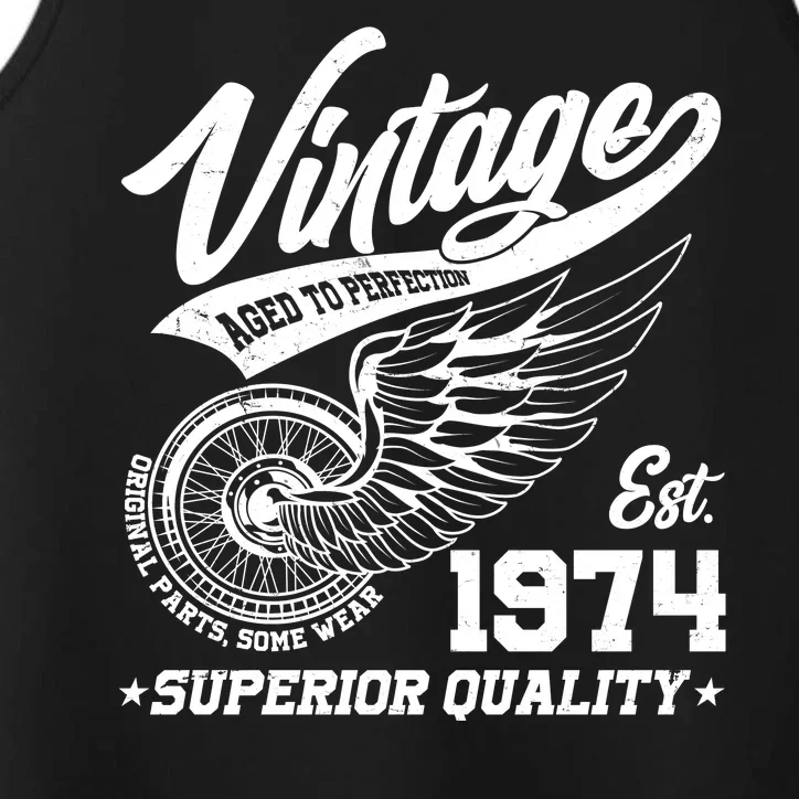 Winged Wheel Vintage 1974 Aged To Perfection Superior Quality 50th Birthday Performance Tank