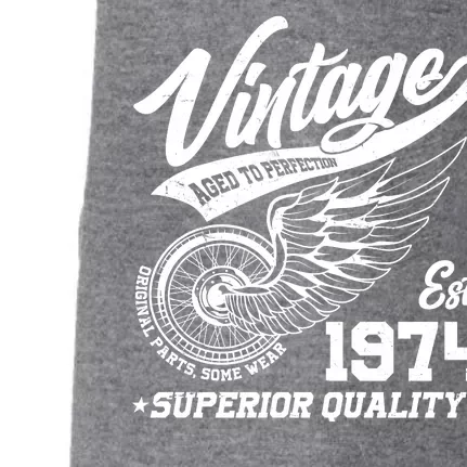 Winged Wheel Vintage 1974 Aged To Perfection Superior Quality 50th Birthday Doggie 3-End Fleece Hoodie