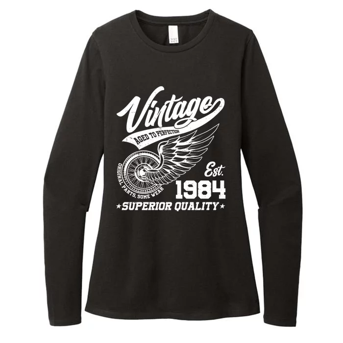 Winged Wheel Vintage 1984 Aged To Perfection Superior Quality 40th Birthday Womens CVC Long Sleeve Shirt