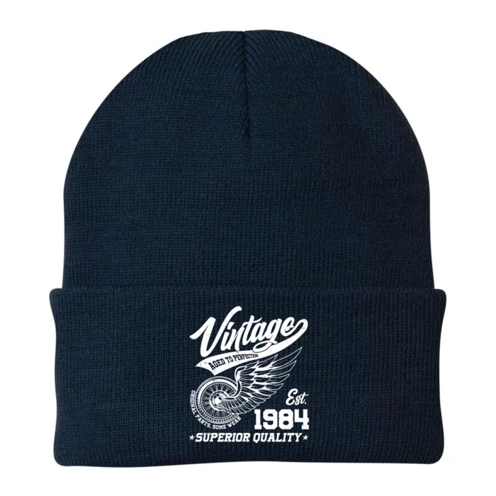 Winged Wheel Vintage 1984 Aged To Perfection Superior Quality 40th Birthday Knit Cap Winter Beanie