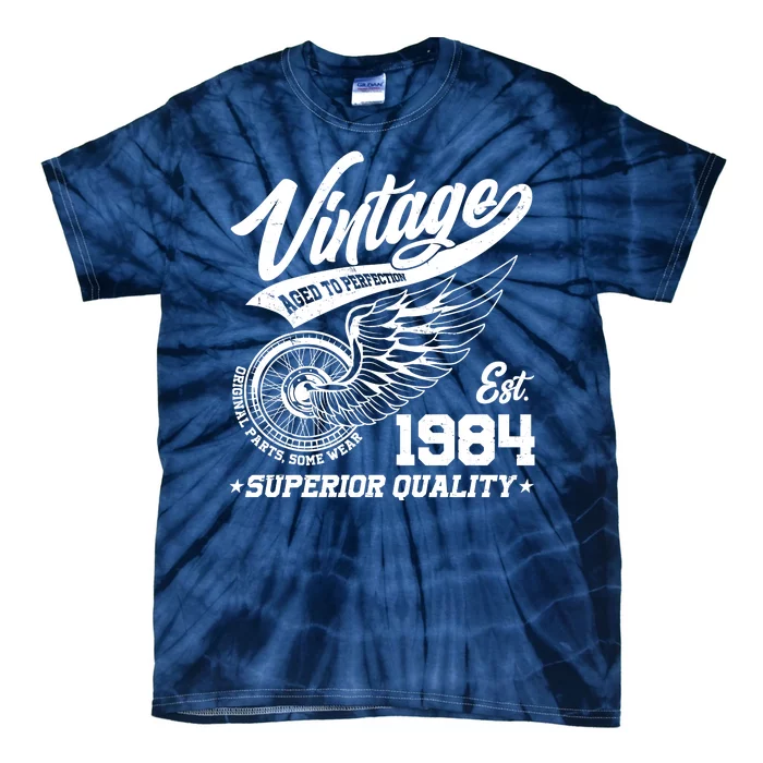 Winged Wheel Vintage 1984 Aged To Perfection Superior Quality 40th Birthday Tie-Dye T-Shirt