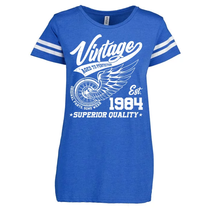 Winged Wheel Vintage 1984 Aged To Perfection Superior Quality 40th Birthday Enza Ladies Jersey Football T-Shirt