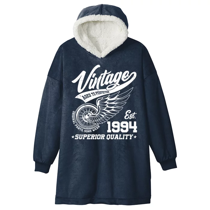 Winged Wheel Vintage 1994 Aged To Perfection Superior Quality 30th Birthday Hooded Wearable Blanket