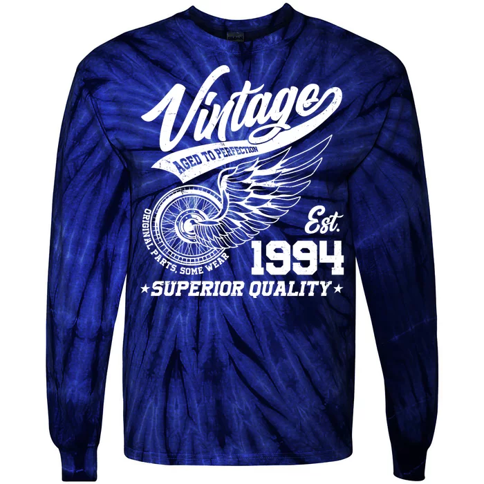 Winged Wheel Vintage 1994 Aged To Perfection Superior Quality 30th Birthday Tie-Dye Long Sleeve Shirt