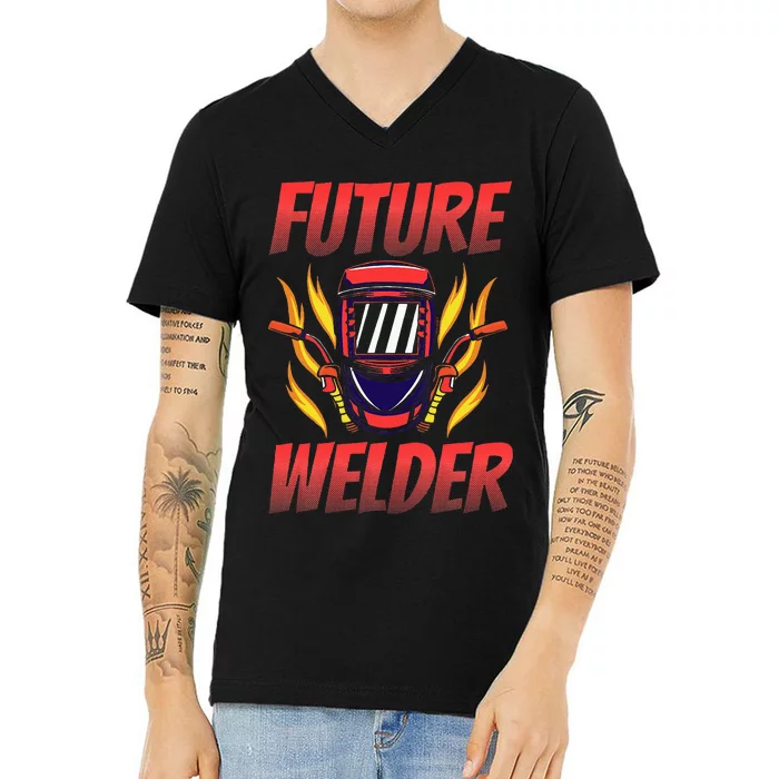 Welder Welding Vintage Future Welder V-Neck T-Shirt