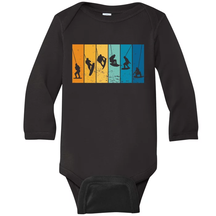 Wakeboarding Wakeboarder Vintage Wakeboard Baby Long Sleeve Bodysuit